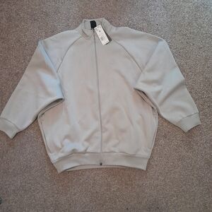 Adidas Basketball Gray Zip-Up Jacket, Men's Medium